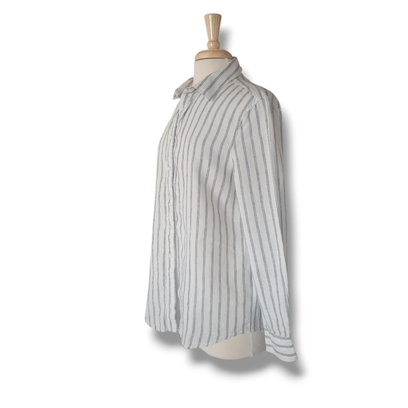 Quince 100% European Linen Long Sleeve Button-Down Shirt. Size Medium - Picture 6 of 10